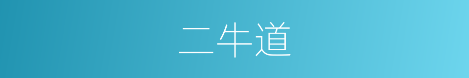 二牛道的同义词