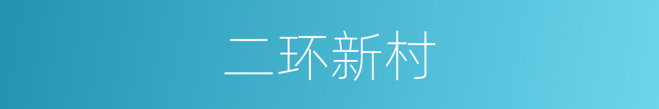 二环新村的同义词