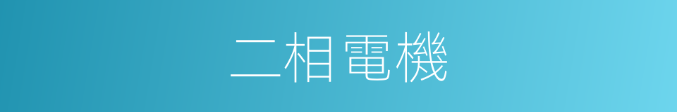 二相電機的同義詞