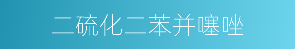 二硫化二苯并噻唑的同义词