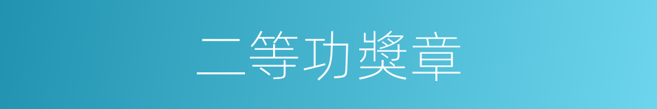 二等功獎章的同義詞