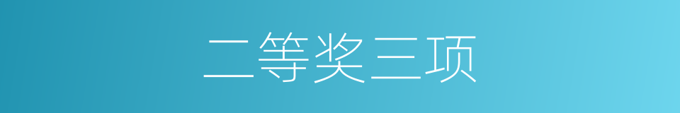 二等奖三项的同义词