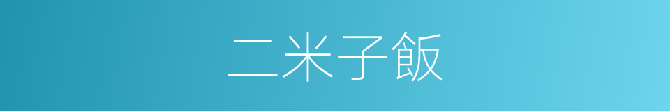 二米子飯的同義詞
