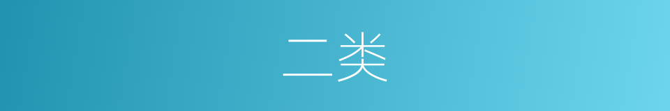 二类的意思
