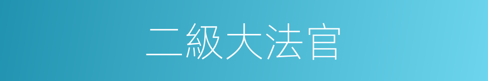 二級大法官的同義詞