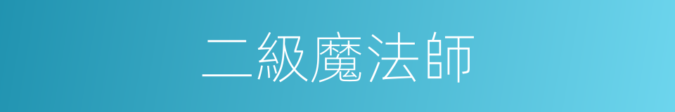 二級魔法師的同義詞
