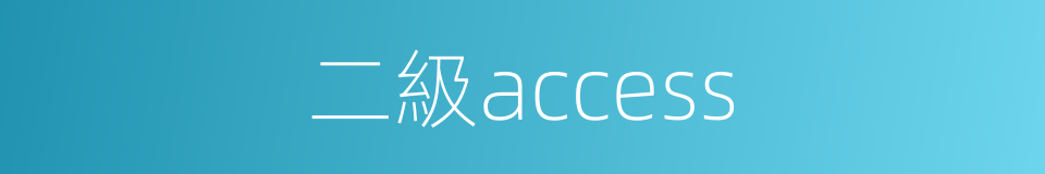 二級access的同義詞