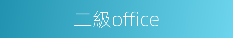 二級office的同義詞