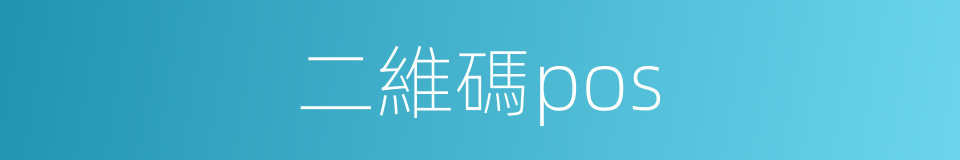 二維碼pos的同義詞