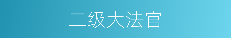 二级大法官的同义词