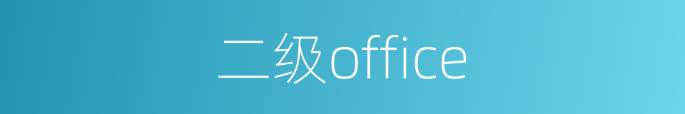 二级office的同义词
