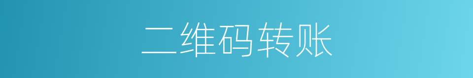 二维码转账的同义词