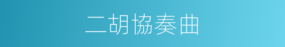 二胡協奏曲的同義詞