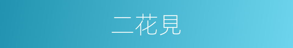 二花見的同義詞