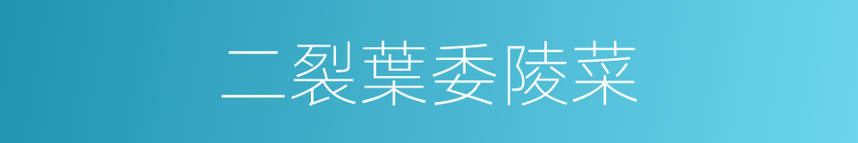 二裂葉委陵菜的同義詞