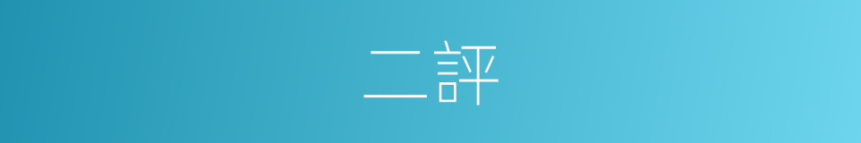 二評的同義詞