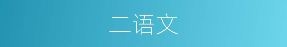 二语文的同义词