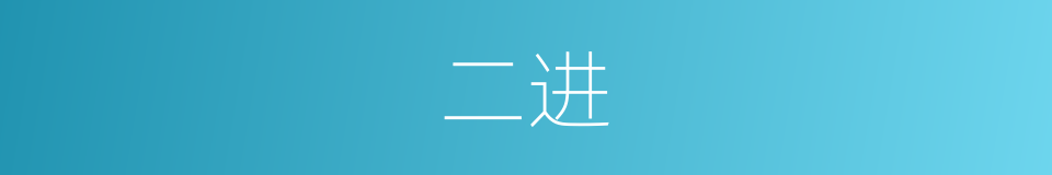 二进的意思