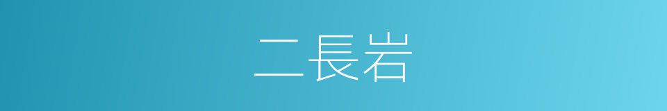 二長岩的同義詞