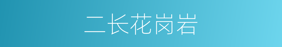 二长花岗岩的同义词