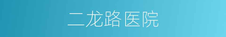 二龙路医院的同义词