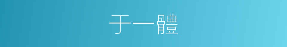 于一體的同義詞