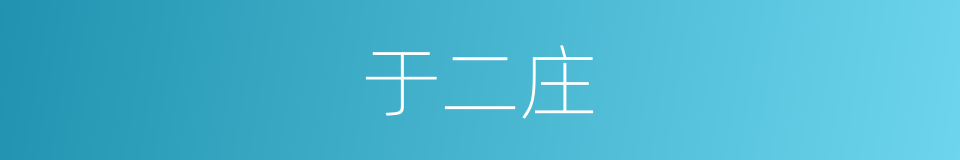 于二庄的同义词