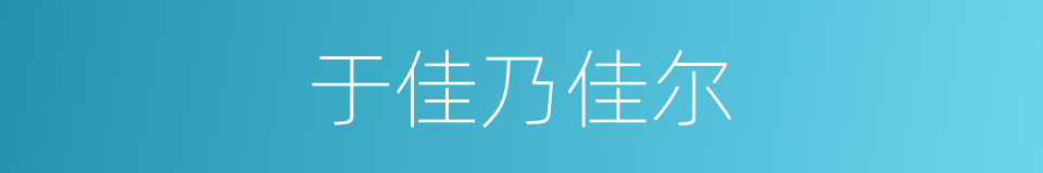 于佳乃佳尔的同义词