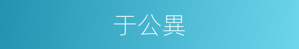 于公異的同義詞