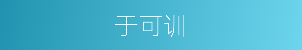 于可训的同义词