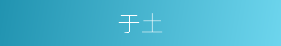 于土的意思