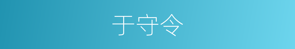 于守令的同义词