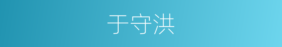 于守洪的同义词
