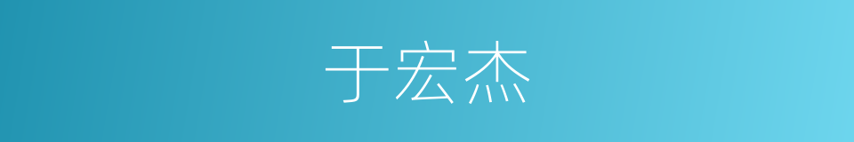 于宏杰的同义词