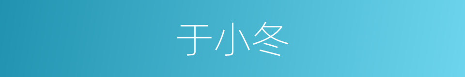 于小冬的同义词