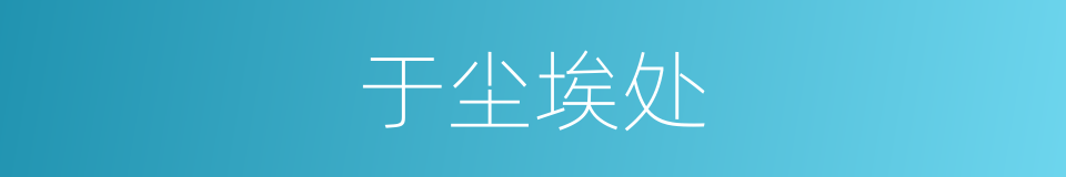 于尘埃处的同义词