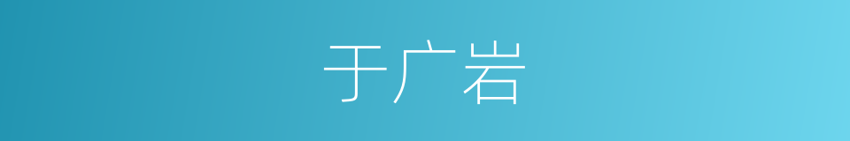 于广岩的同义词