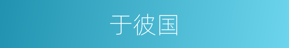 于彼国的同义词