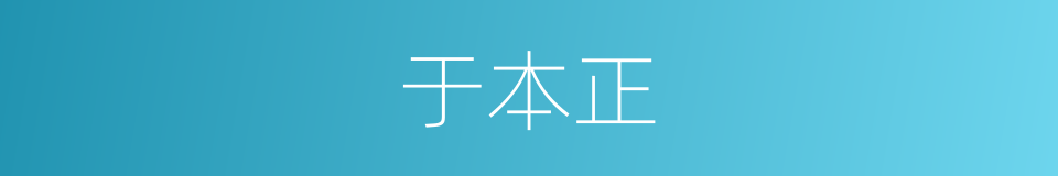 于本正的同义词