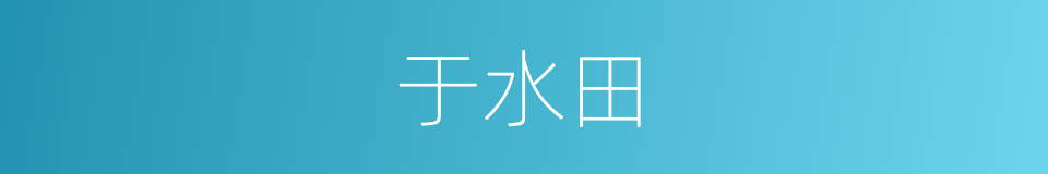 于水田的同义词