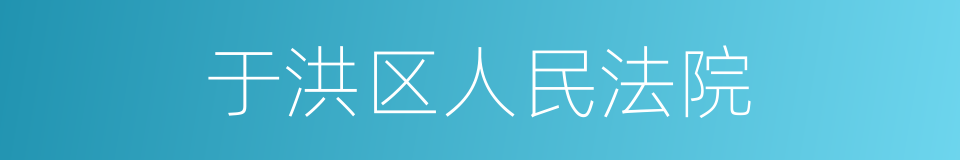 于洪区人民法院的同义词