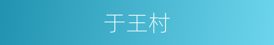 于王村的同义词
