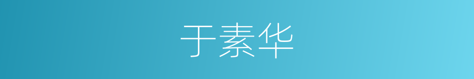 于素华的同义词