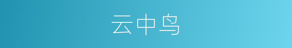 云中鸟的同义词