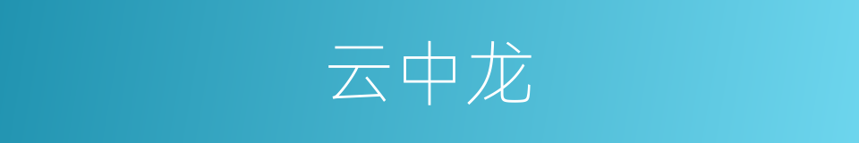 云中龙的同义词