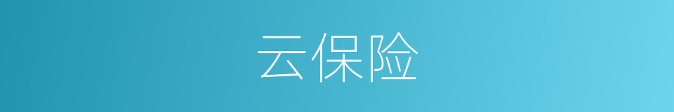 云保险的同义词