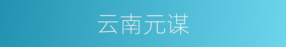 云南元谋的同义词