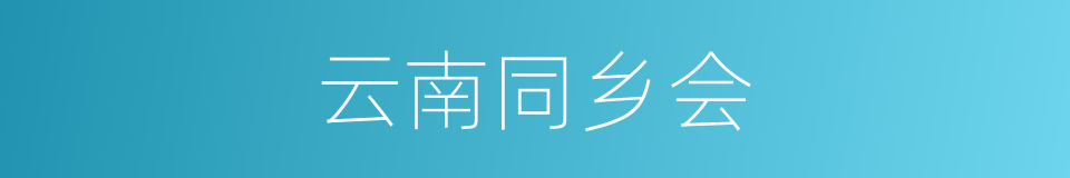 云南同乡会的同义词