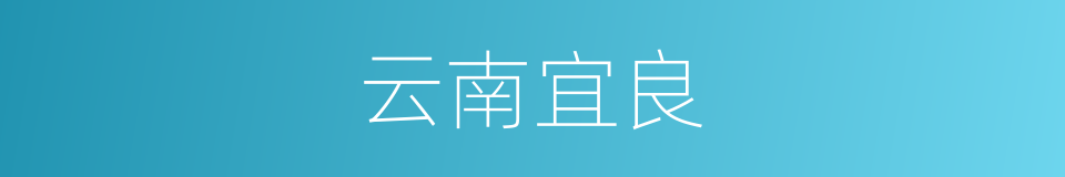 云南宜良的同义词