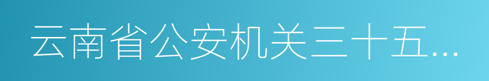 云南省公安机关三十五项便民利民措施的同义词